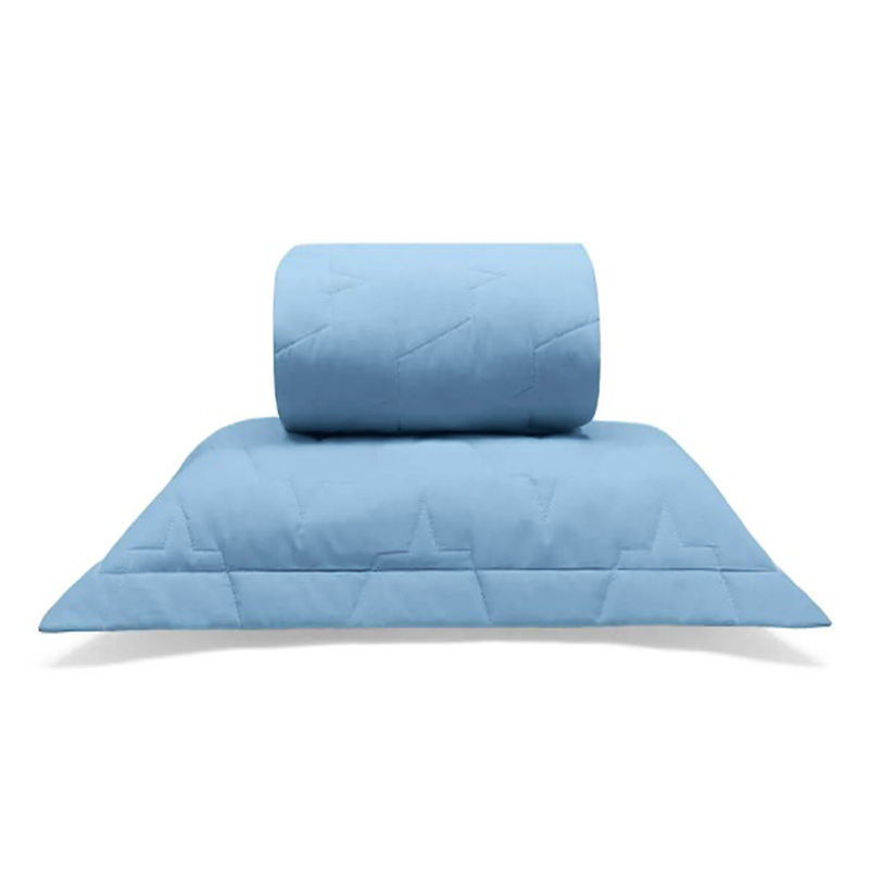 Colcha Fixa Buettner Solteiro Percal 180 Fios Matelado Sleep 02 Pçs Azul