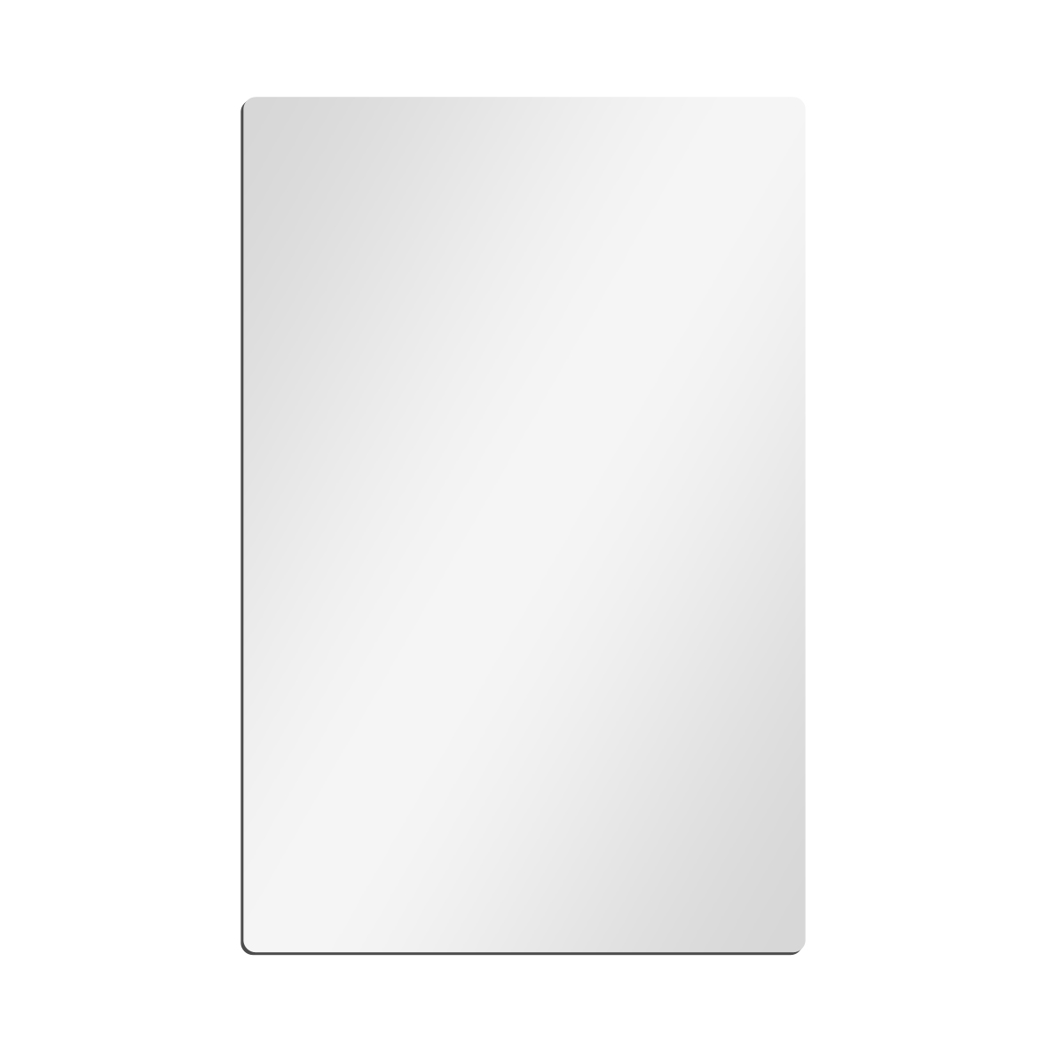 Espelho Multiuso Lapidado Pendurador Led Branco 60x40cm Retangular Cantos Botão