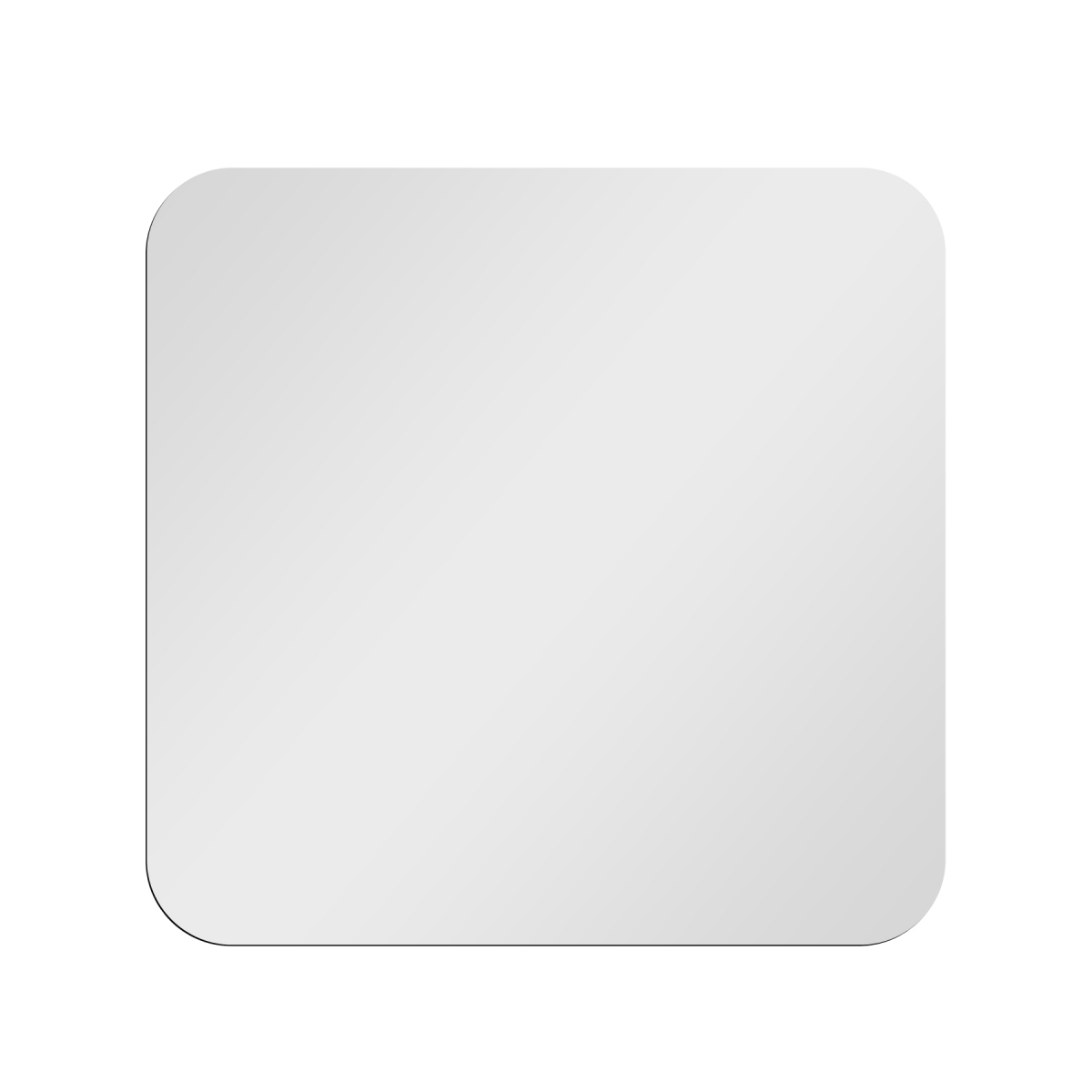 Espelho Multiuso Lapidado Pendurador Led 50x50cm Quadrado Cantos Botão