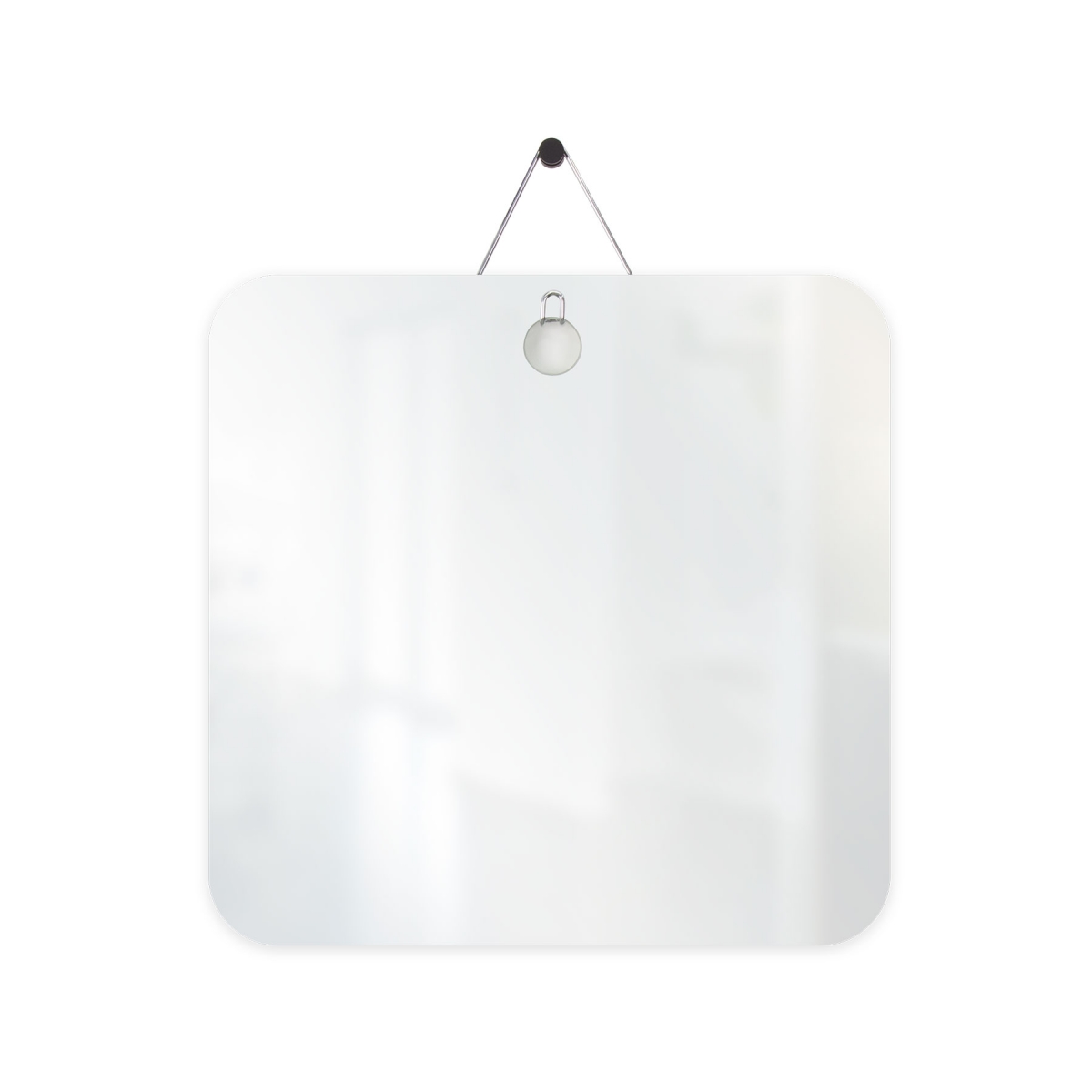 Espelho Decorativo Wire Polygon Cromado 50x50cm Quadrado