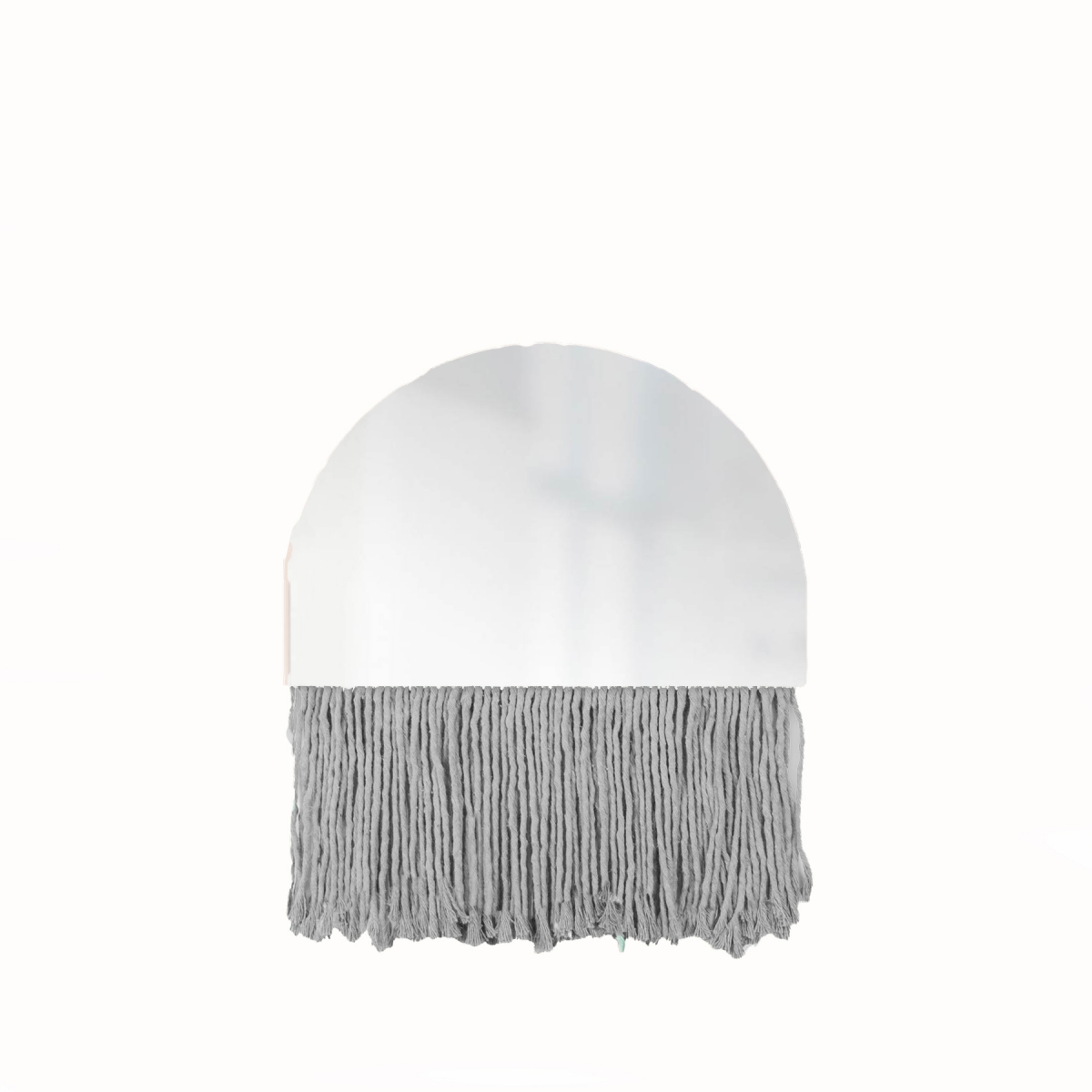Espelho Decorativo Half Bangs Cinza 27cm