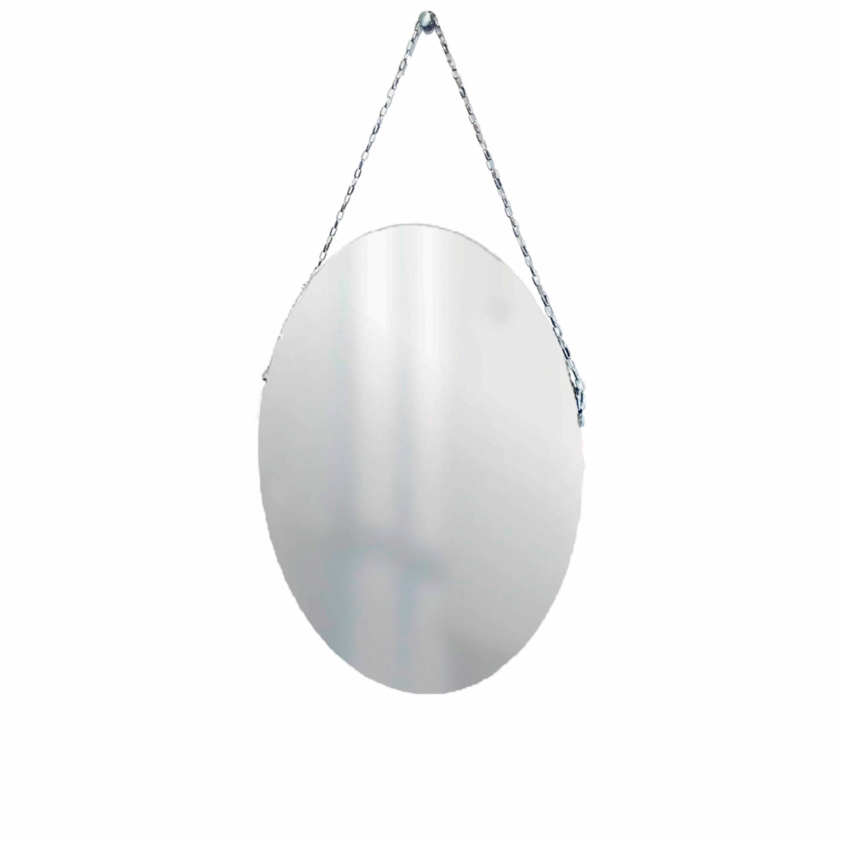 Espelho Decorativo Vintage Alça Corrente Cromada 60x40cm Oval