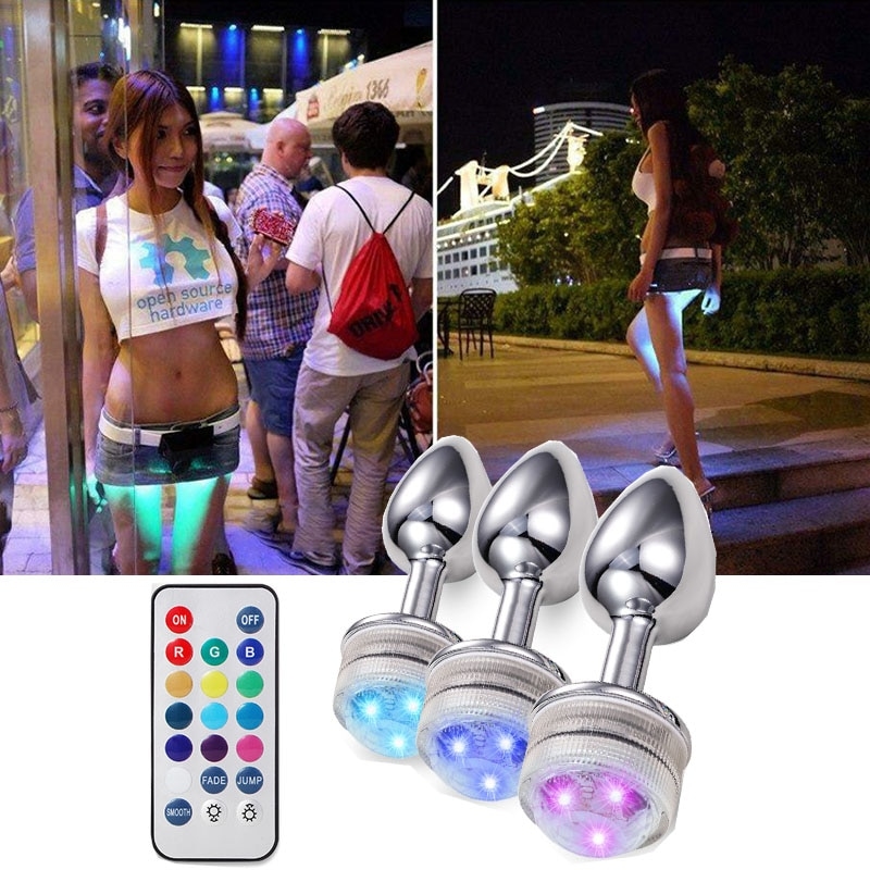 Plug Anal 7 cm com Luz de Led e Controle Remoto ? AP-1802LED PEQUENO