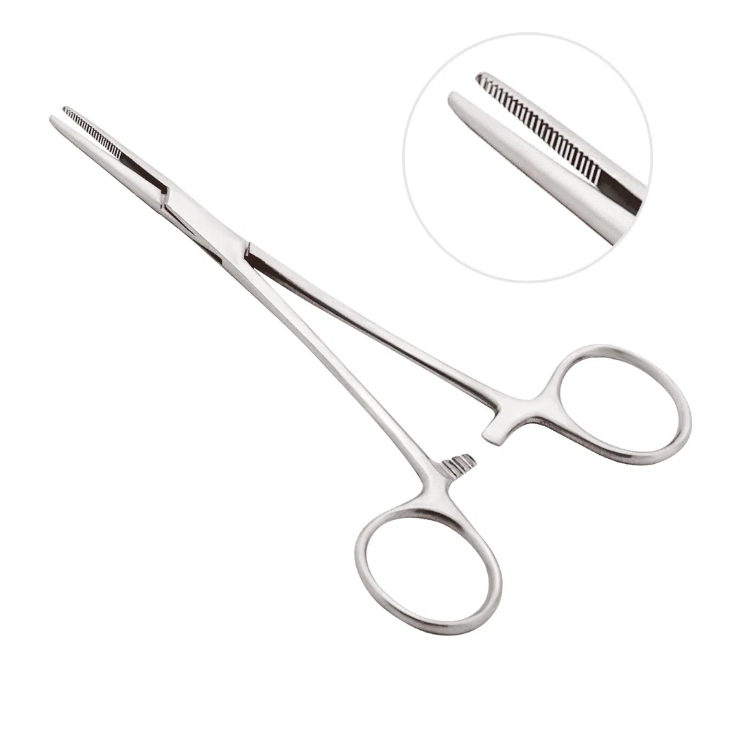 Pinça Kelly Reta Hemostática Para Auxilio Cirúrgico Aço Inox 