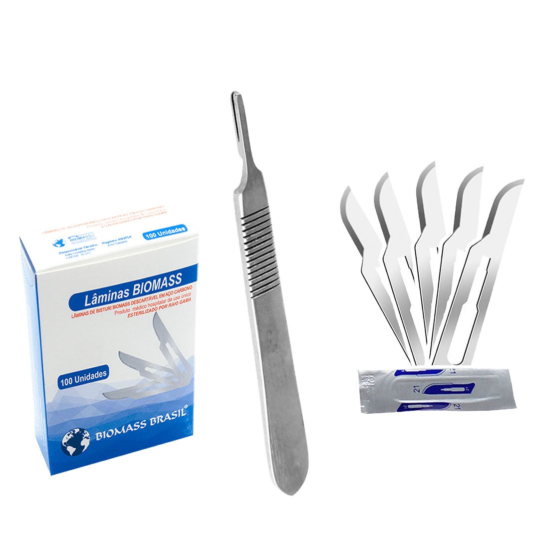 KIT DERMAPLAING com 100 Laminas Numero 10