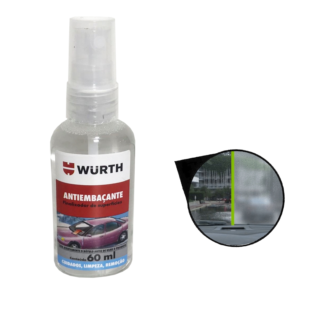 Anti Embaçante Vidro Espelho Automotivo 60 Ml Wurth