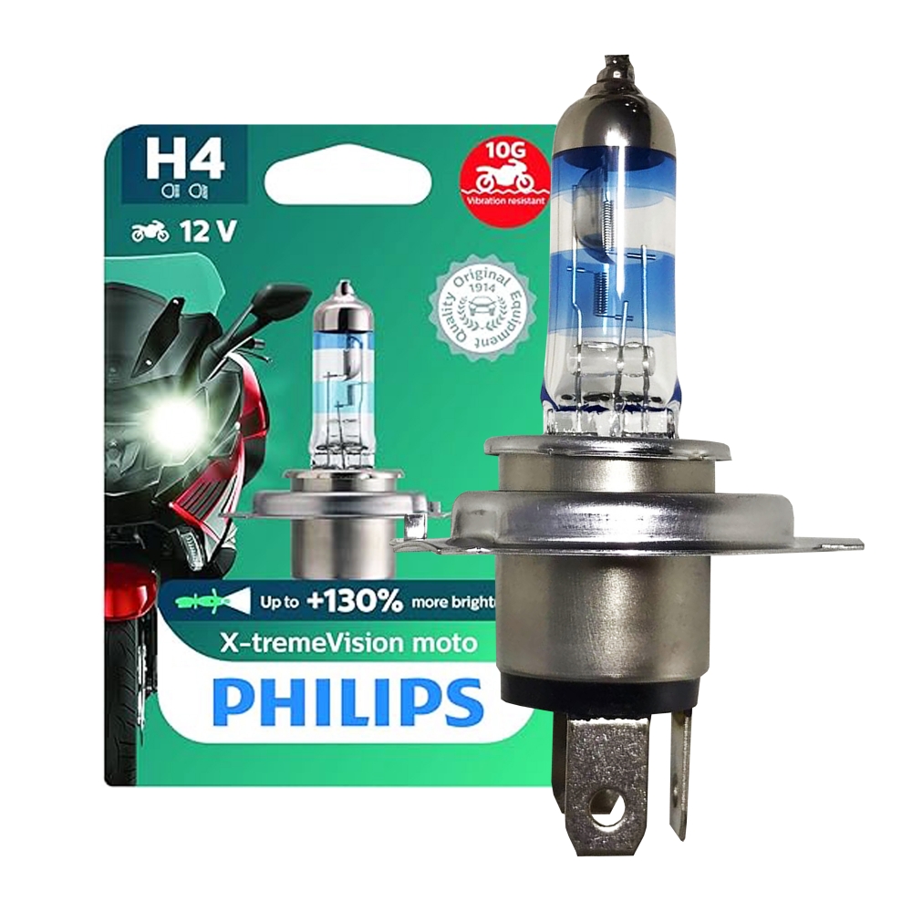 LAMPADA FAROL PHILIPS X-TREME VISION MOTO H4 60/55W