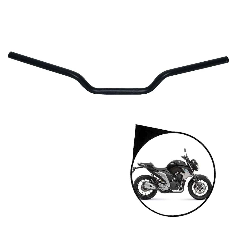 Guidão Modelo Original Yamaha Fazer 250 2018 Até 2021 Preto Fosco com Bucha para Fixação de Peso