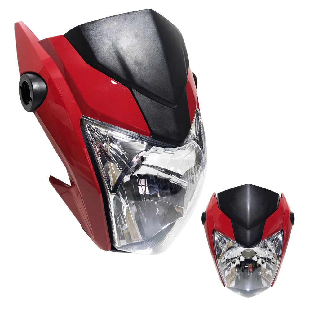  Frente Farol Completo Honda Cg 160 Titan Ex Vermelho 2016 Ate 2021