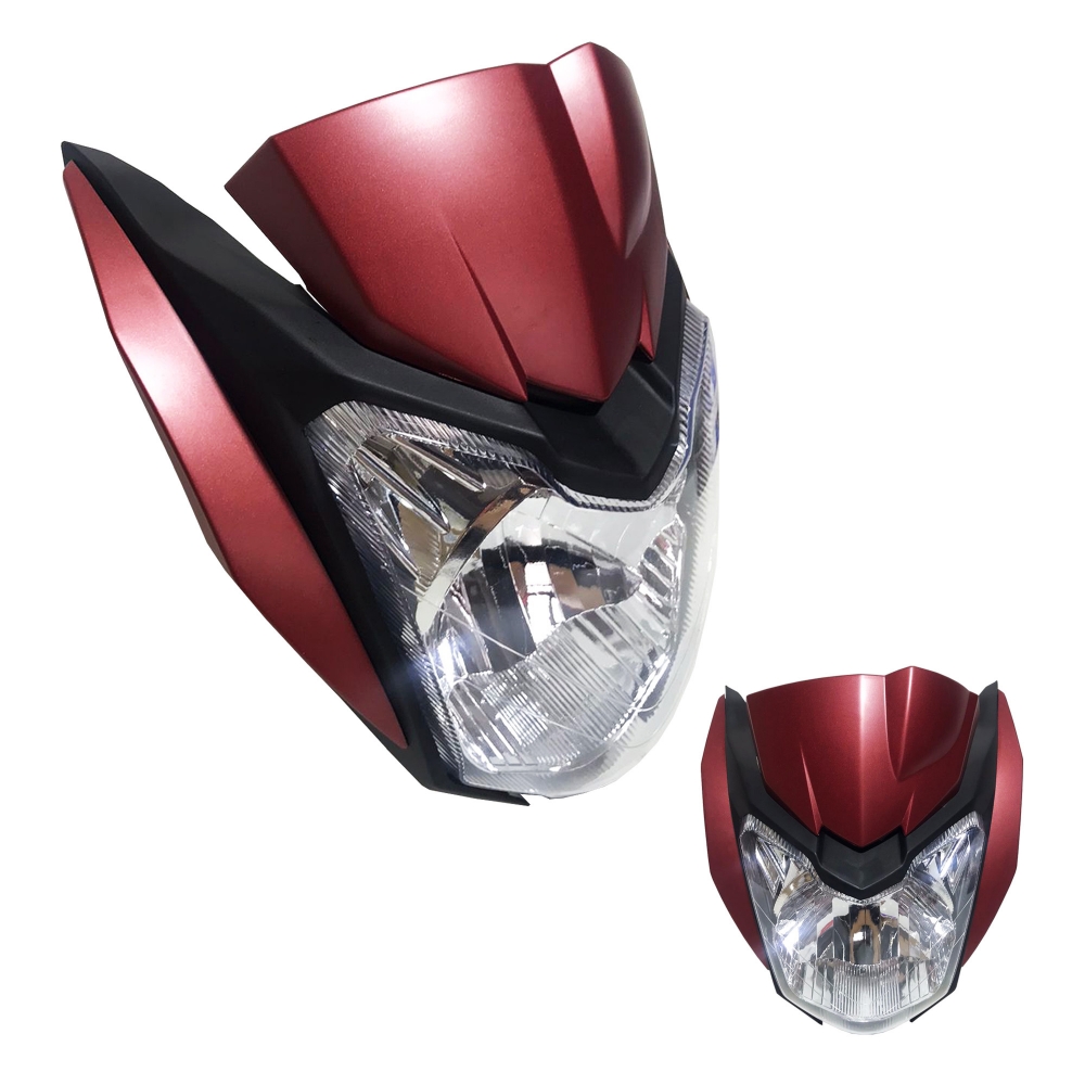  Farol Completo Yamaha Fazer 150 2019 Ate 2022 Vermelho