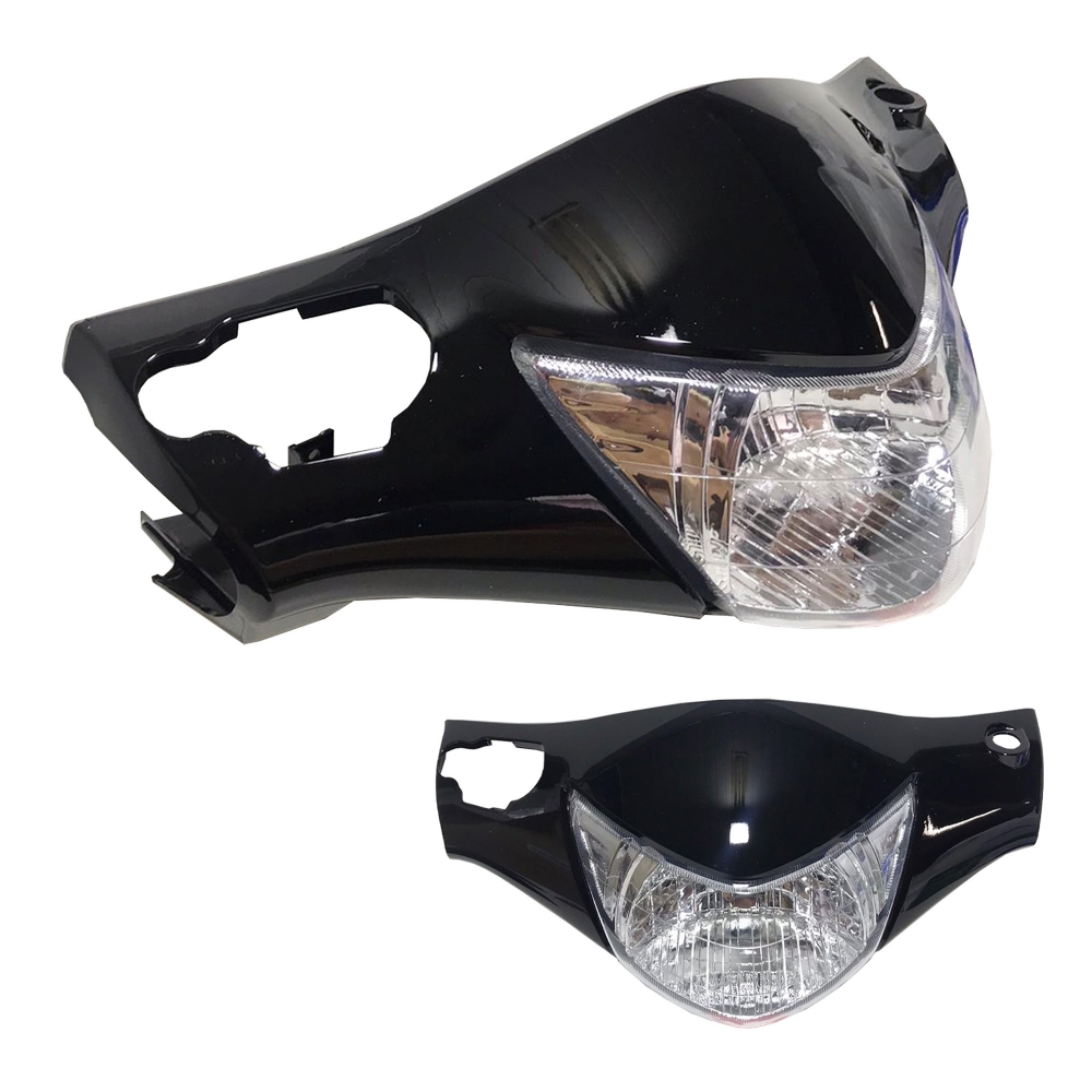 Farol Completo Honda Biz 125+ Freio a Disco 2006 Ate 2007 Preta
