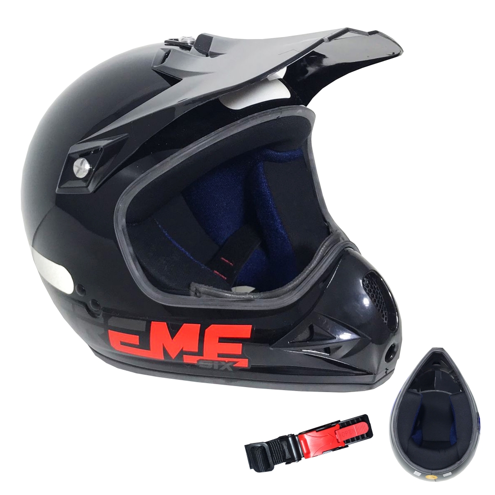 MOTARD SIX EXTREME PRETO/VERMELHO 58