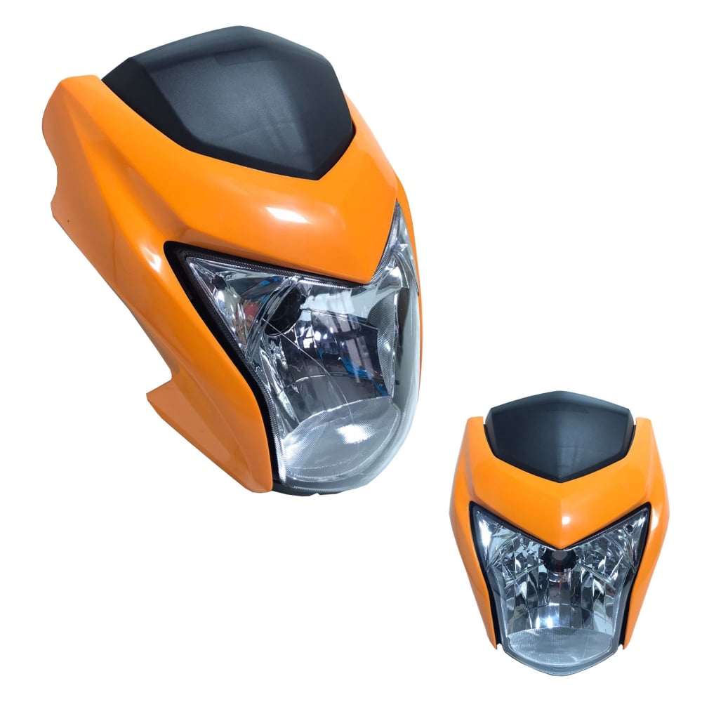 Frente Farol Completo Sem Lampada Honda Nxr 160 Bros 2015 Até 2022 Laranja