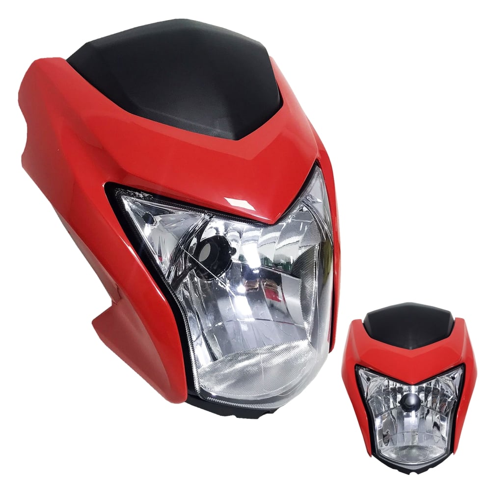 Frente Farol Completo Sem Lampada Honda Nxr 160 Bros Vermelho 2015 Até 2021