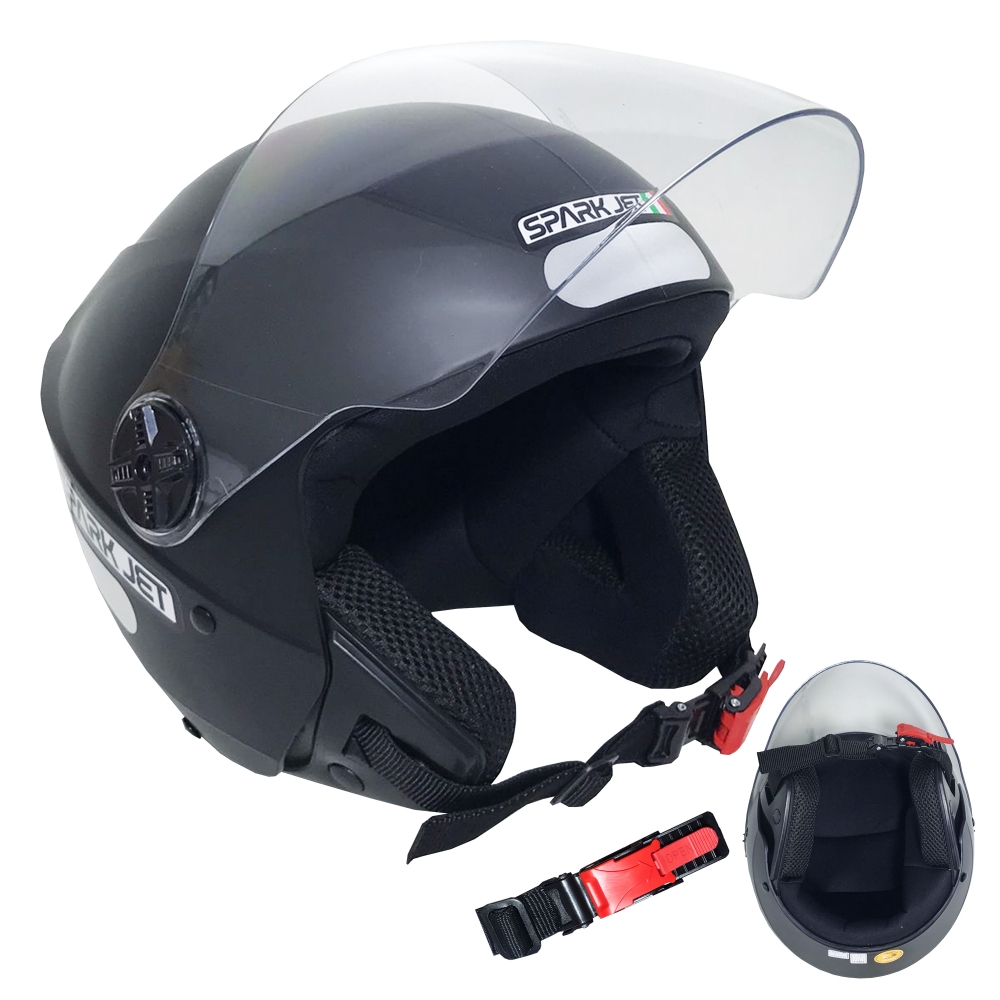 Capacete Spark Jet Solid Preto Fosco Nº 60