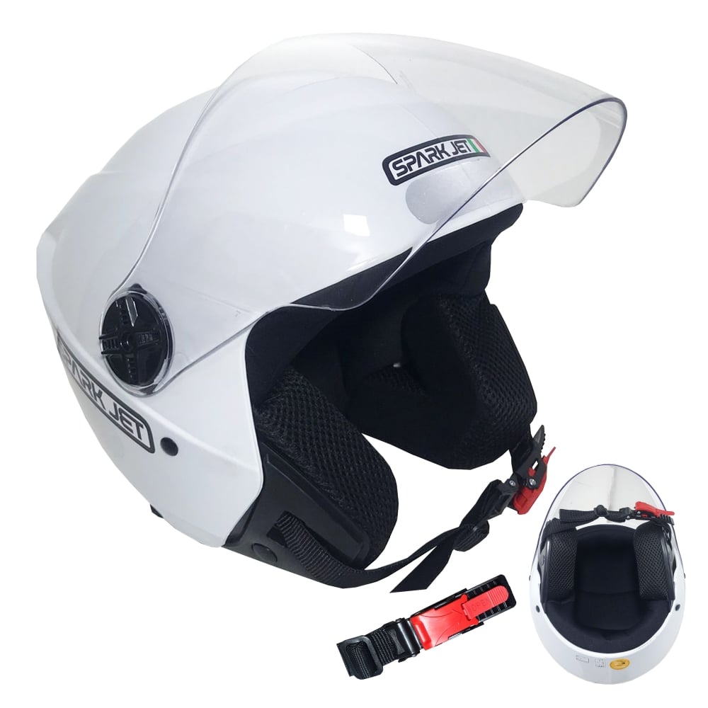 Capacete Spark Jet Solid Branco Nº 60