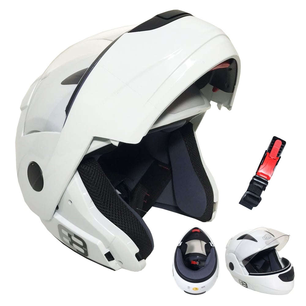 Capacete E08 Solid Branco Nº 61