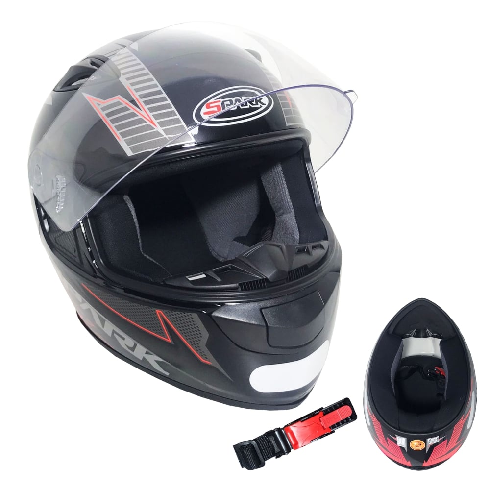 Capacete Spark Spot Preto/Vermelho Nº 61