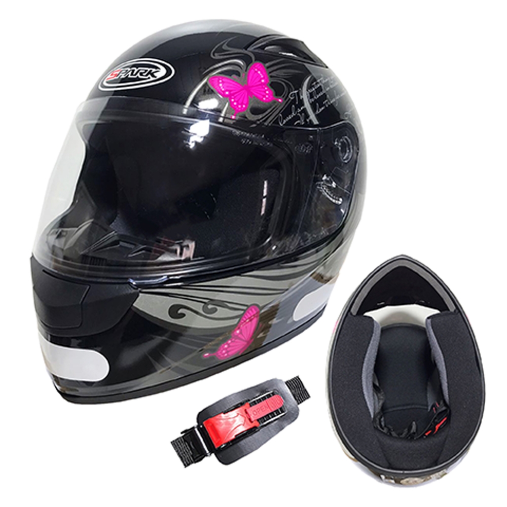 Capacete Sparl Flash Borboleta Preto Nº 60