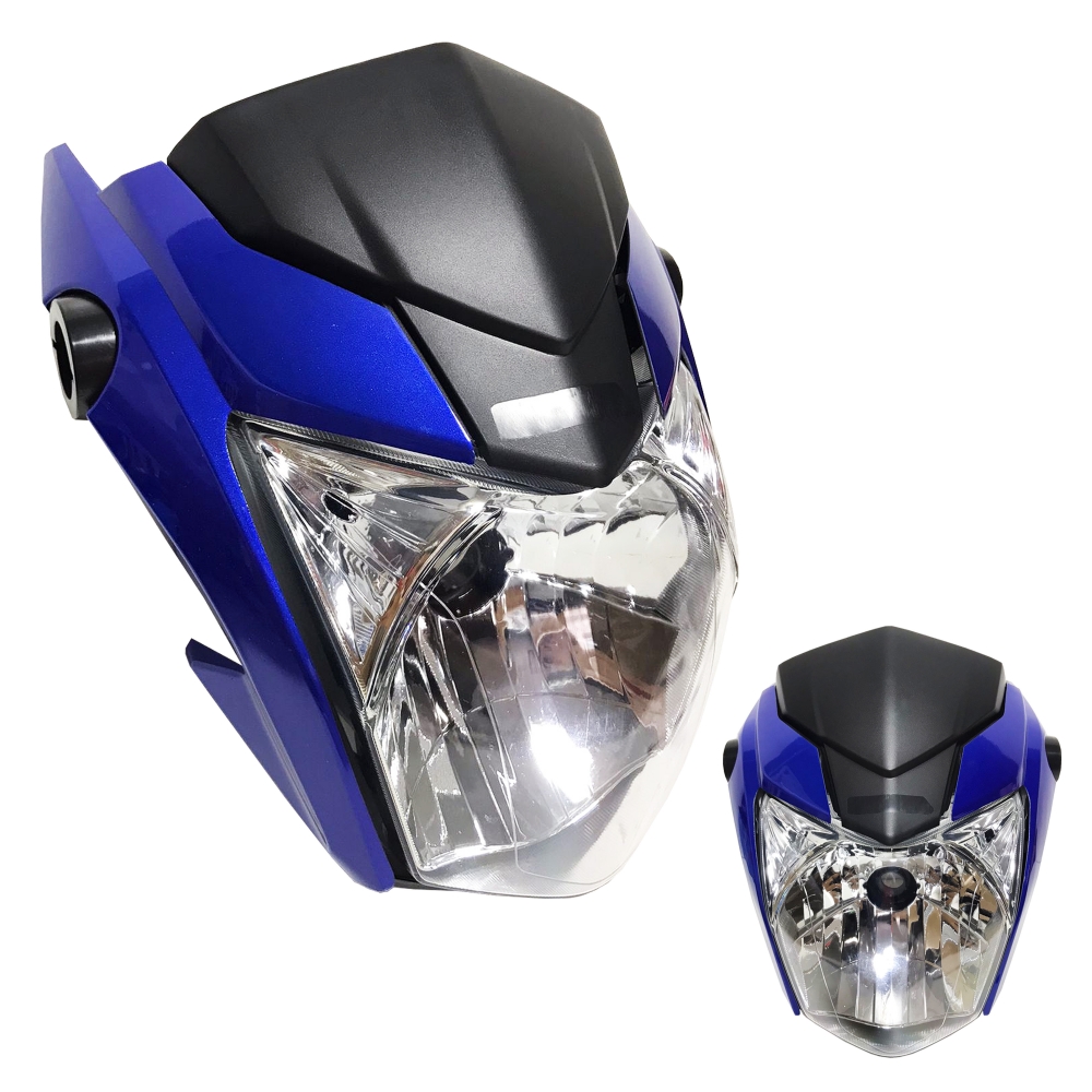 Frente Farol Completo Honda Cg 160 Titan Ex Azul 2015 Até 2021