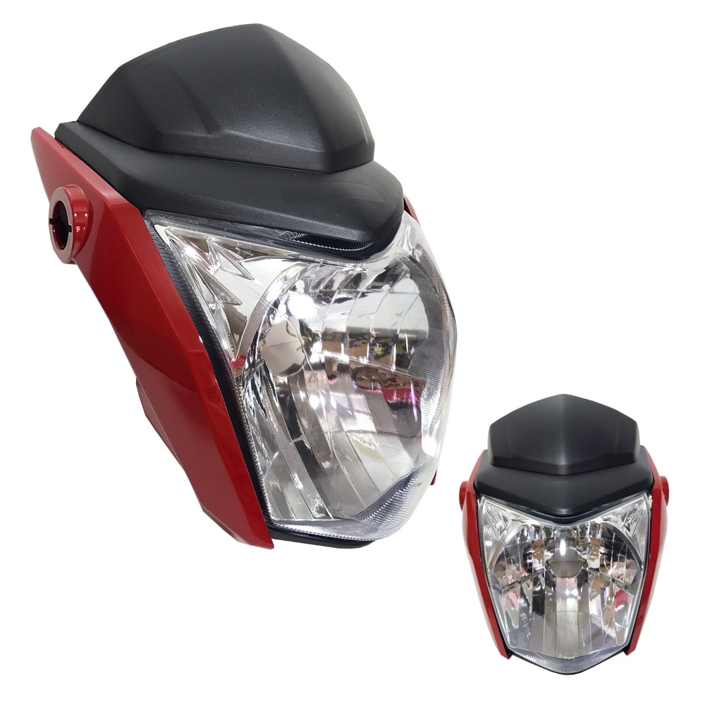 Frente Farol Completo Honda Cg 160 Fan Start Vermelho