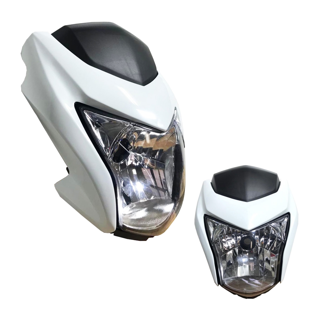 Farol Carenagem Completo Branco Sem Lampada Honda Nxr 160 Bros 2015 Até 2022