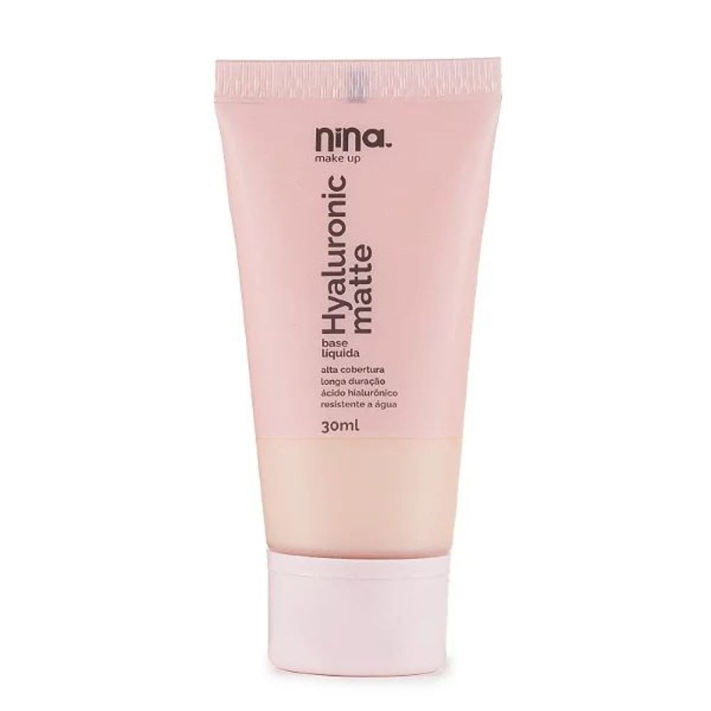 Base Líquida Hyaluronic Matte - Nina Makeup