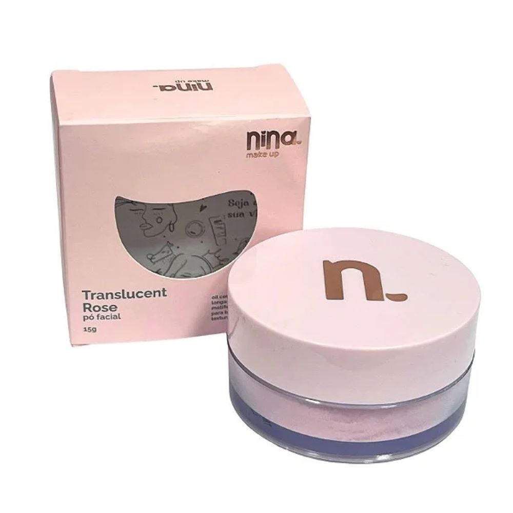 Pó Solto Translucent Rose 15g - Nina Makeup