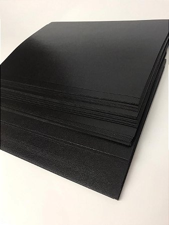 Contra capa pvc preta encadernação 0.30mm A4 210x297mm 100un