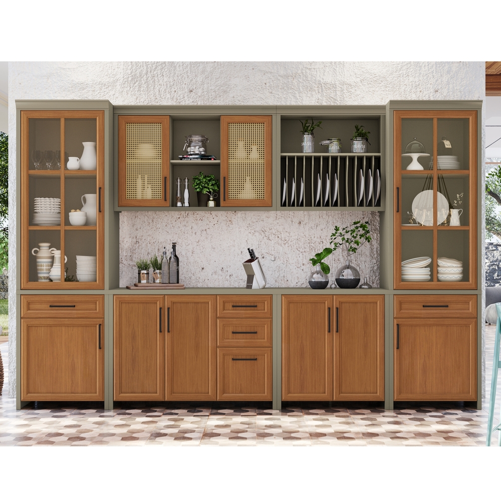 Cozinha Completa 6 Peças 10 Portas 5 Gavetas Ratan Camponesa Nesher