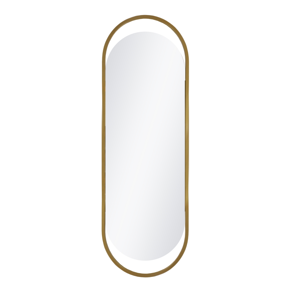 Espelho de Corpo Glam Dourado 153x53cm Oblongo