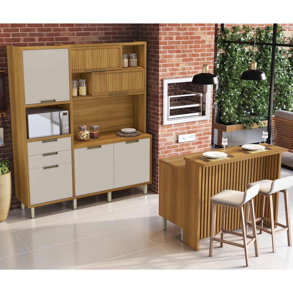 Cozinha 3 Peças Loft Nesher Gourmet Imperatriz 100% MDF