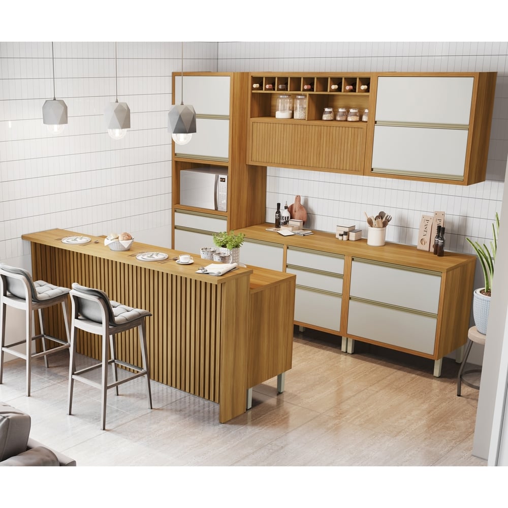 Cozinha 8 Peças Nesher Baronesa Gourmet 100% Mdf