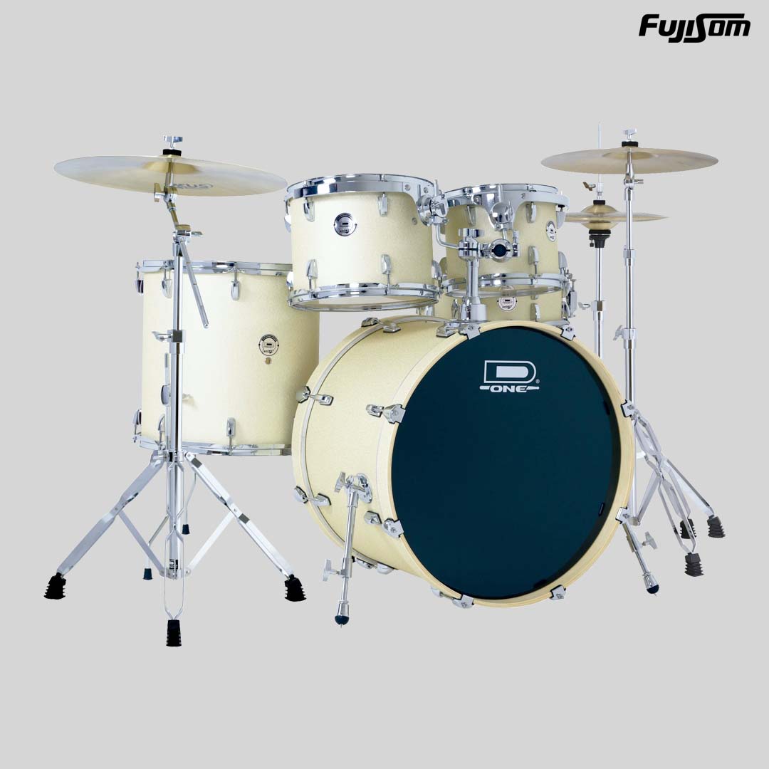 BATERIA D ONE DR22 WHITE SATIN SPARKLE COM FERRAGEM