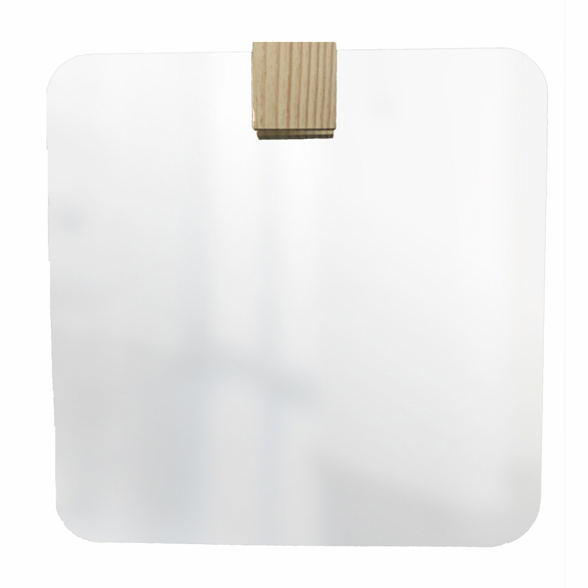 Espelho Decorativo Aplique Quadrado Pinus 50x50cm Quadrado