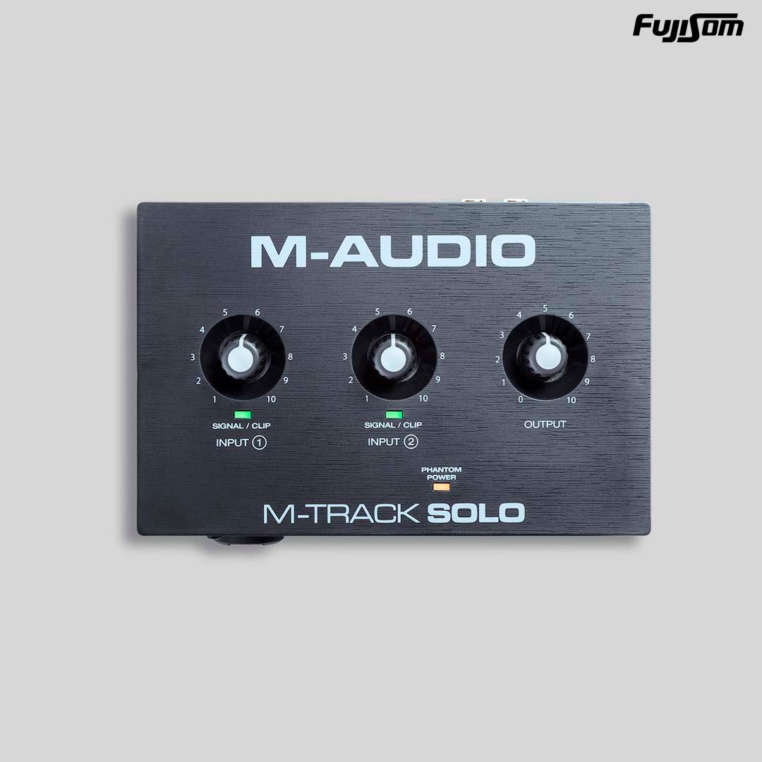 INTERFACE M-AUDIO M-TRACK SOLO 2CH COM PHANTON POWER