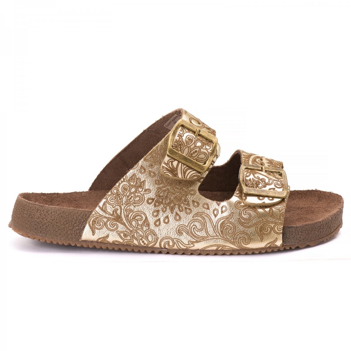 Birken Feminina em Couro Dourada Ref 089