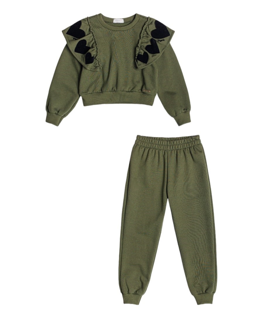 CONJUNTO CASADO E CALÇA MOLETON VERDE MILITAR