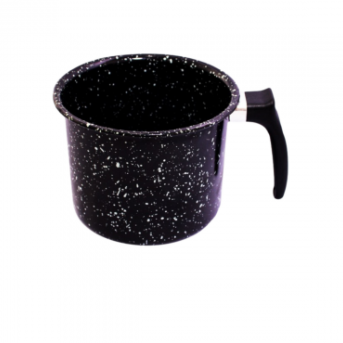 Caneca Leiteira Esmaltada nº 14 Preto atóxico 1,6 L cabo Baquelite ESMALTADOS SILVA 8131