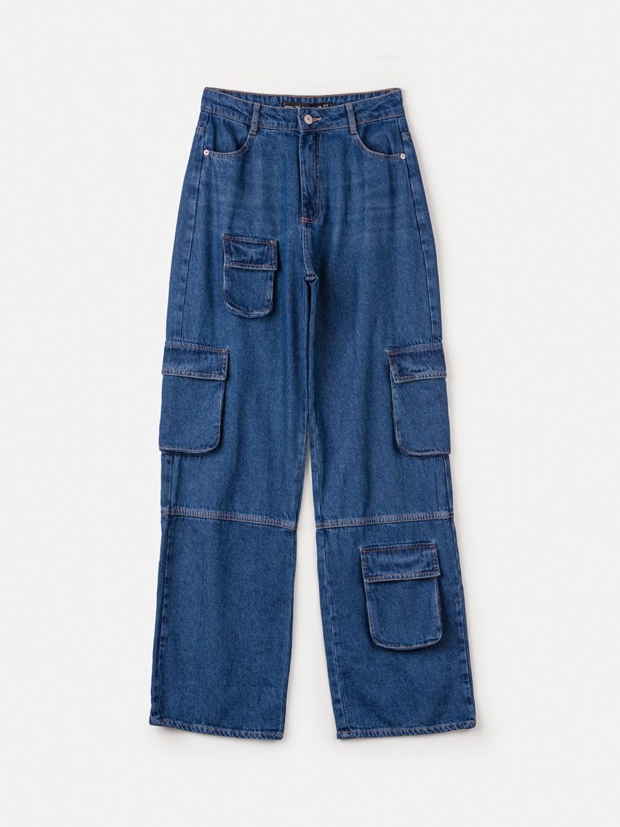 CALCA WIDE CARGO JEANS