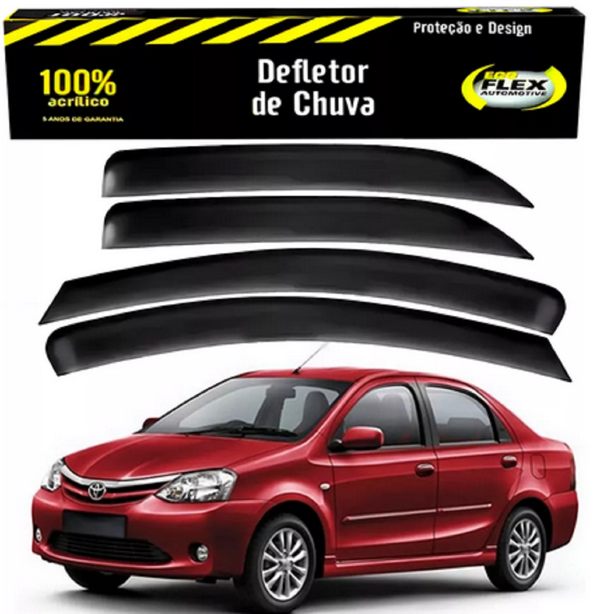 CALHA CHUVA ETIOS SEDAN/HATCH 1.5 2012 A 2019 ACRILICA 