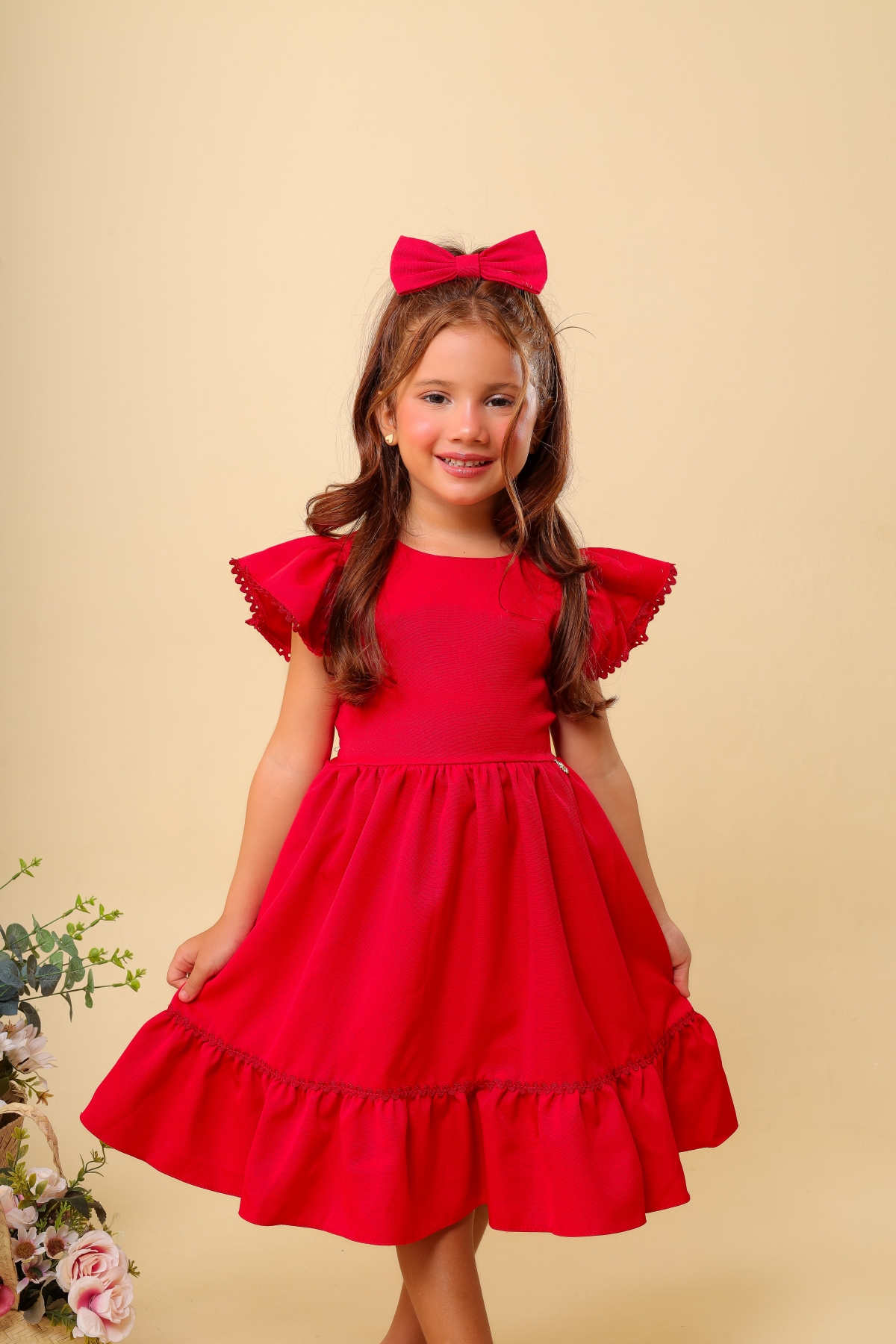 Vestido Luxo Sianinha Vermelho (Premium)