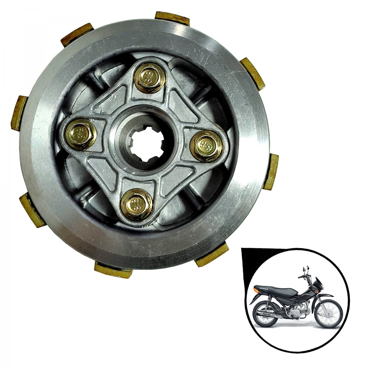 Embreagem Completa Honda Pop 100 2007 Até 2015