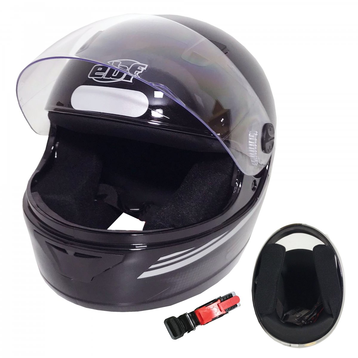 Capacete Ebf 7 Carbon Preto/Prata Nº 58