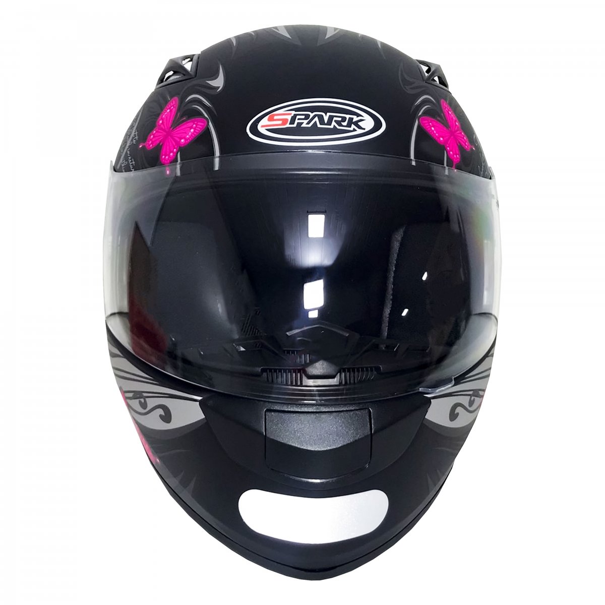 Capacete Flash Borboleta Preto Fosco Nº 58