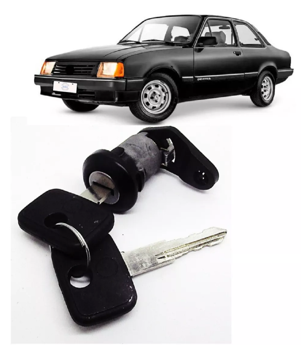 CILINDRO PORTA CHEVETTE 1973 A 1982 LADO ESQUERDO PRETO