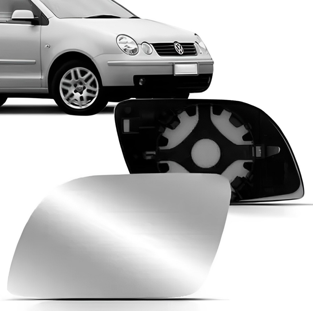 LENTE REFIL RETROVISOR C/BASE VW POLO 2002/2009