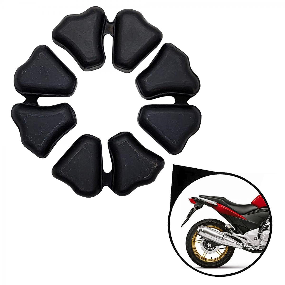 Coxim Borracha Coroa Cbx 250 Twister 2001 Até 2008 Cb 300