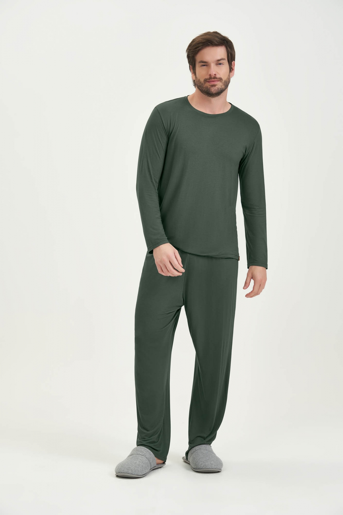 PIJAMA MASCULINO LONGO CLASSICO COR COM AMOR