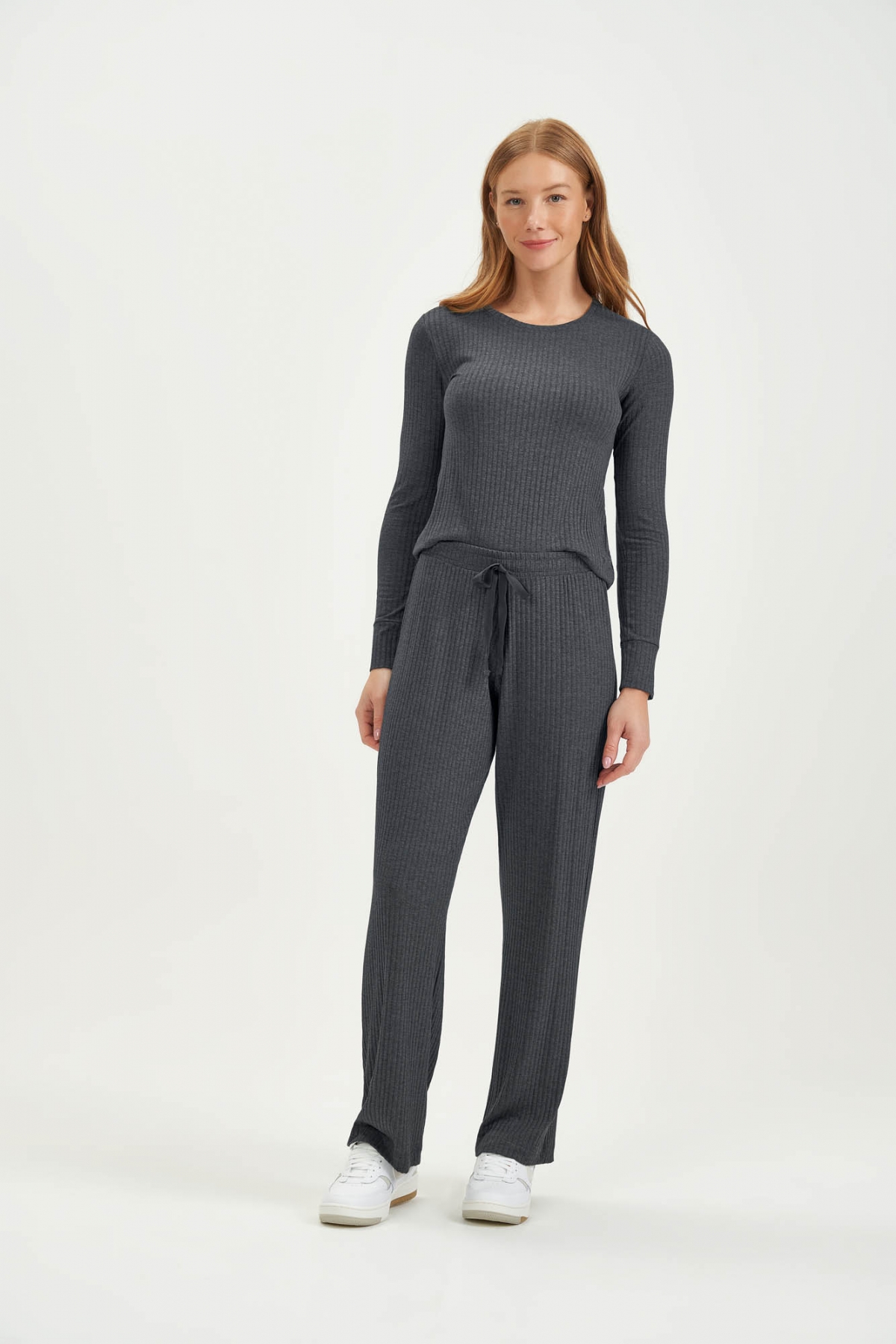 PIJAMA FEMININO LONGO CANELADO COR COM AMOR